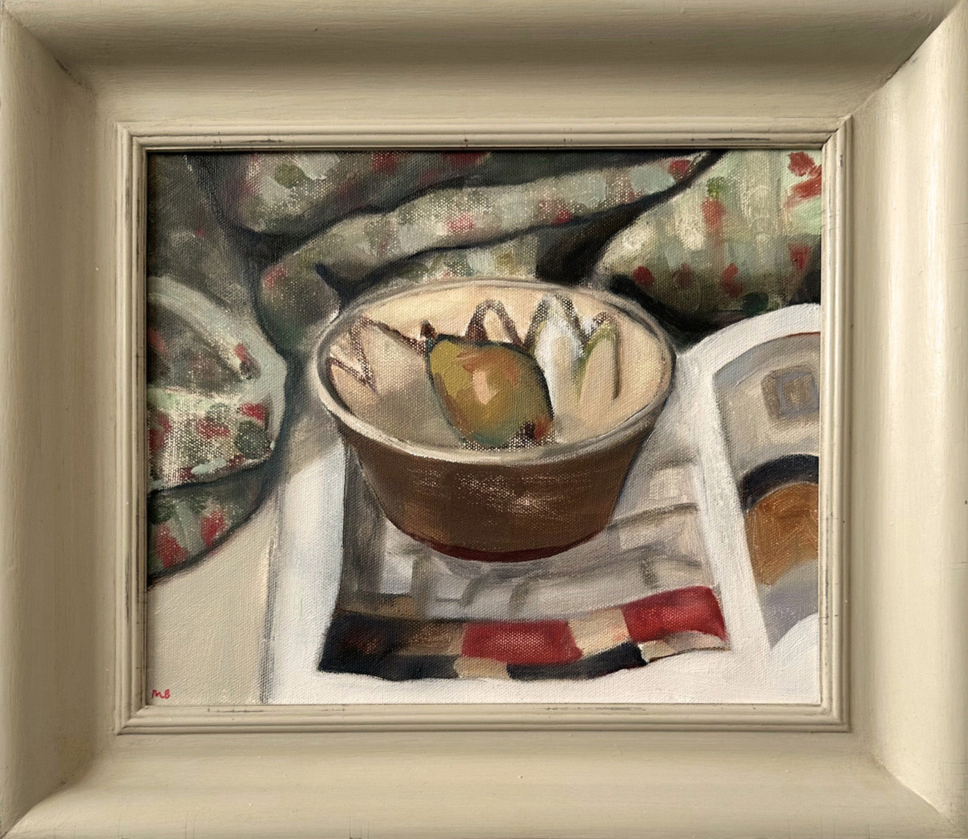 Pear in a Vintage Bowl