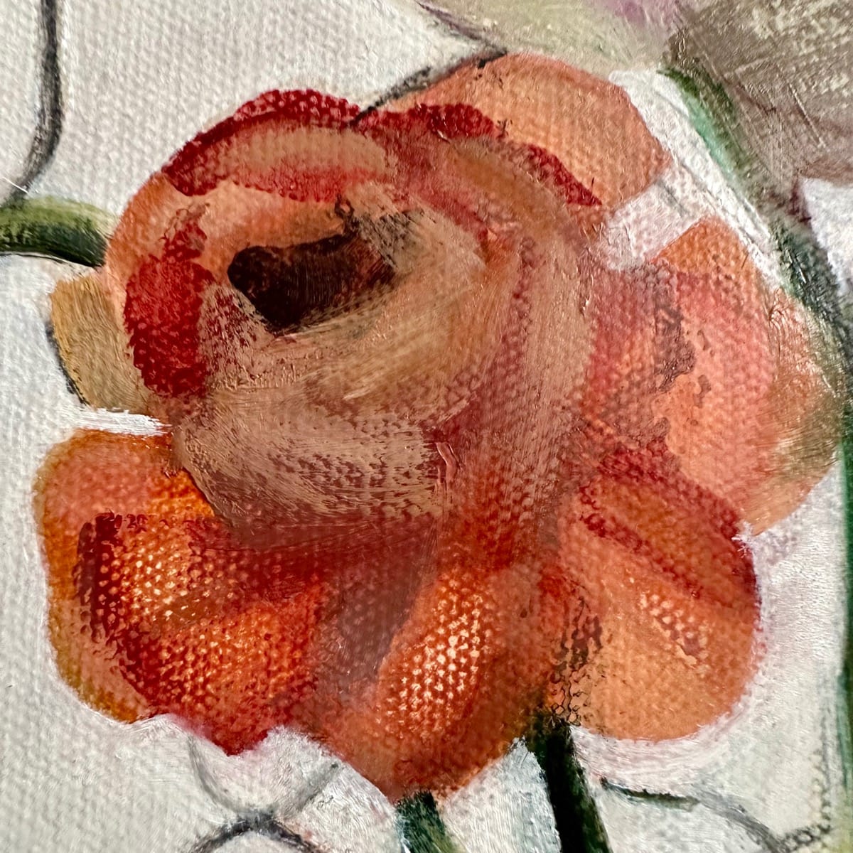 Ranunculus in Glass Vase